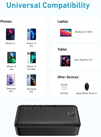 Ultra-Powerful Anker 40,000 m Ah Portable Charger – 30 W USB-C Power Bank for Fast Charging Mac Book, i Phone 15/14/13 Series, Samsung Galaxy, and More – Multi-Device Compatibility for Travelers and Professionals – Sleek, Lightweight Design for Ultimate Portability and Reliability