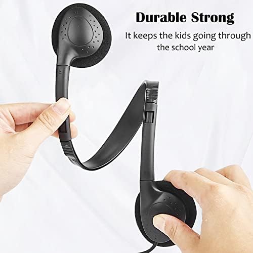 Vibrant 20-Pack Adjustable Classroom Headphones – Premium Wired Earphones for Enhanced Learning Engagement | Ideal for Schools, Libraries & Home Use | Durable, Comfortable Fit in a Colorful Variety for All Ages