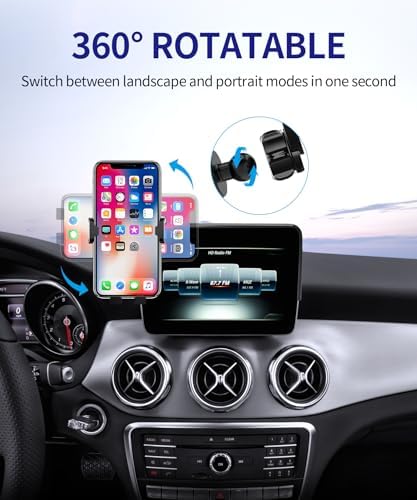 Premium 360° Rotating Phone Holder for 2015 Mercedes Benz GLA/CLA-Class – 5.8″ Screen Auto Mount for Effortless Navigation & Hands-Free Communication – Stylish and Easy-to-Install Car Accessory for Enhanced Safety and Driving Comfort