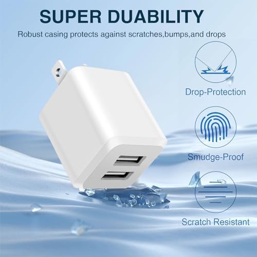 Maximize Your Charging Efficiency with the 3-Pack Dual-Port USB Wall Charger Cube – Fast Charging Adapter for i Phone 15, 14, 13, 12, 11 & More – Compact Power Block for Home, Office, or Travel Use – Durable Design for Simultaneous Device Charging