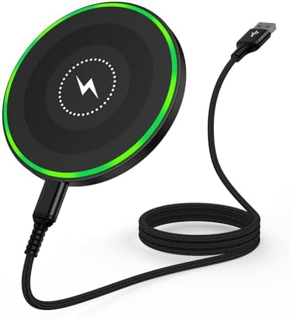 Google Pixel 9 A Wireless Fast Charging Pad – 15 W Charger Compatible with Google Pixel 9, 8, 7 Pro XL & Samsung Galaxy S25, S24 Ultra – Sleek Design with Intelligent Charging for Home & Travel Use – Non-Slip Surface for Secure Charging