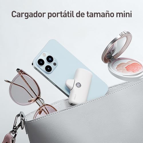 Compact i WALK 4,800 m Ah Portable Charger – High-Speed 18 W PD Power Bank with Built-in USB-C for Seamless Charging of i Phone 15/16/Pro/Max & Samsung Galaxy S25/S24/S23 – Ideal Travel Companion for On-the-Go Power Solutions