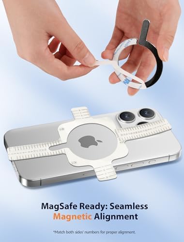Magnetic Metal Ring for Mag Safe – 2 Pack for i Phone 16/16 Pro Max/15/14/13/12 & Galaxy S23/S22 – Enhanced Heat Dissipation & Secure Magnetic Grip – Effortless Wireless Charging Solution in Sleek Black Design for Ultimate Device Performance