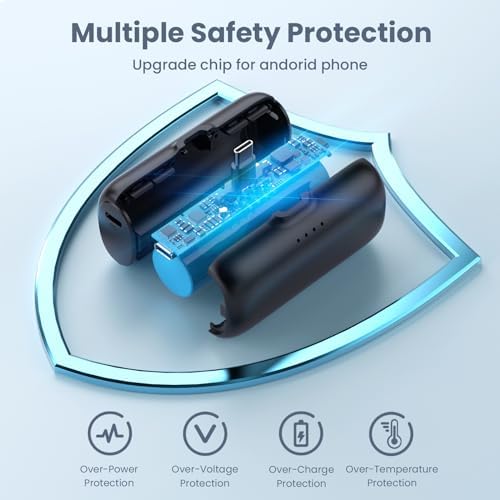 Ultra-Compact 5200 m Ah USB C Power Bank – Fast Charging Mini Portable Charger for i Phone 16/16 Plus/15/15 Plus/15 Pro Max, Galaxy S25/S24, i Pad, and Android Devices – Essential Power Solution for On-the-Go Charging