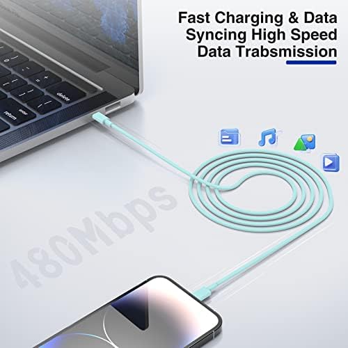 Ultra-Fast 20 W i Phone Charger with 10 ft USB C to Lightning Cable – Stylish Pink Fast Charging Block for i Phone 14 Pro Max, 13, 12, 11, XS, SE, i Pads & Air Pods – Unmatched Compatibility & Durability for On-the-Go Power