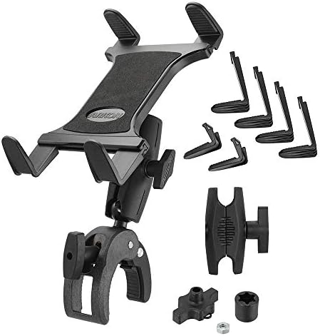 Versatile ARKON Tablet Holder with Heavy-Duty Clamp – Corrosion-Resistant Mount for i Pad & Samsung Devices | Customizable Height & Angle Adjustment | Secure Locking Feature for Ultimate Stability | Universal Compatibility for All Tablet Models | Ideal for Professional Use, Video Conferencing & Leisure Activities