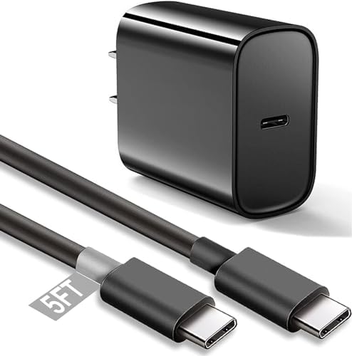 18 W High-Speed USB-C Charger for Beats Studio Buds, Flex, and Fit Pro – Sleek Black Power Adapter with 5 FT Cable for Rapid Charging and Seamless Music Enjoyment