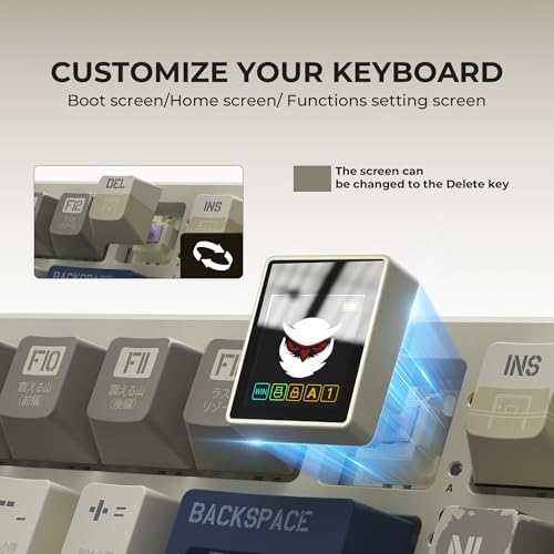 XXV K98 Wireless Gaming Keyboard – Retro Cherry Profile Custom Keycaps, RGB Backlit with Gasket-Structure Design, Hot-Swap Mechanical Comfort for Ultimate Win/Mac Compatibility & Enhanced Gaming Performance
