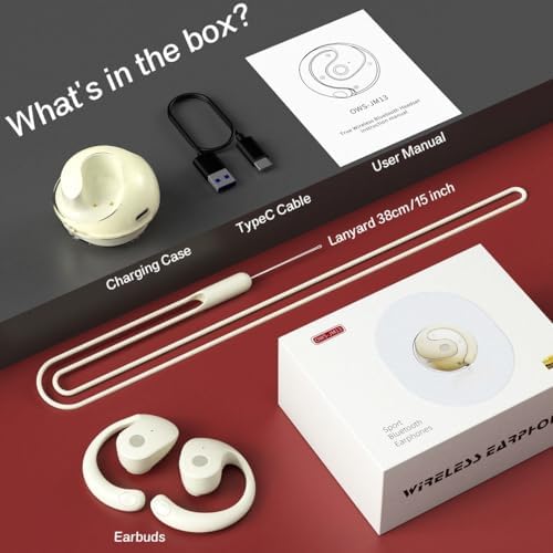 Ows Air Conduction Bluetooth 5.4 Earphones – Stylish Khaki Waterproof Sports Headphones with Innovative Noise-Reducing Touch Controls for Enhanced Audio Experience, IPX5 Durability Ideal for Active Lifestyles, Perfect for Running and Cycling Adventures