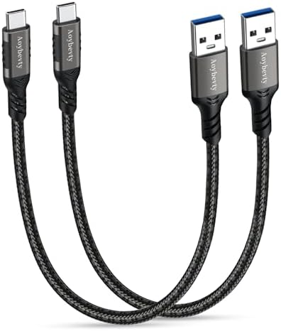 High-Speed USB A to USB C Cable (3.3 FT & 10 FT) – 10 Gbps Data Transfer, 60 W Fast Charging for Samsung Galaxy S23/S22/S21/S20/S10 Ultra & All Type C Devices – Durable Nylon Braided Design for Ultimate Flexibility and Performance