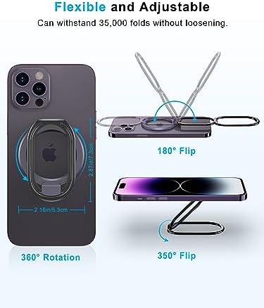 2025 SUPERONE Mag Safe Phone Ring Holder – Versatile Adjustable Magnetic Kickstand & Detachable Grip for i Phone 12-16 Series – Vibrant Purple for Enhanced Wireless Charging & Effortless Hands-Free Functionality – Transform Your Smartphone Use with Style and Practicality