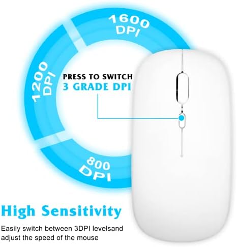 Ergonomic Rechargeable Wireless Mouse for Samsung Galaxy Tab and More – Dual 2.4 GHz & Bluetooth Connectivity, Sleek Onyx Black Design for Laptops, PCs, i Pads, and Android Tablets – Ultimate Comfort & Portability for Enhanced Productivity