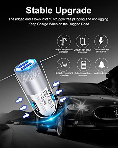 Rapid Charge Dual USB Car Charger Set – 2-Pack, 3.4 A High-Speed Adapter for i Phone 15/14/13/12/11 Pro Max & Samsung Galaxy S23/S22/S21 – Compact Design with Enhanced Safety and Compatibility for Effortless On-the-Go Power Solutions