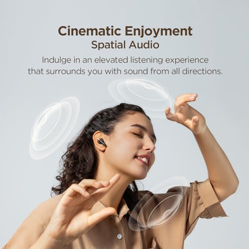 1 MORE Q30 Wireless Earbuds – Advanced 42 d B Active Noise Cancelling with Spatial Audio, Bluetooth 5.3 Connectivity, and Low Latency Gaming Mode for Seamless Audio Experience – 30 Hours Playtime and AI-Enhanced Clear Calling with 6 Microphones – Ultimate Comfort and Durability for Music and Gaming Enthusiasts