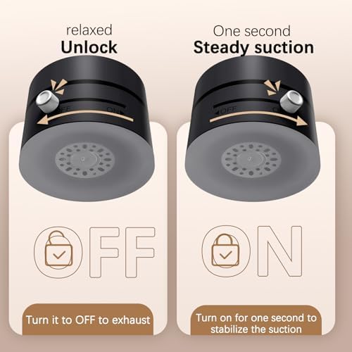 DUEDUE Universal Foldable Magnetic Suction Phone Holder – 2025 Model with Double-Sided Vacuum Adsorption for Reliable Stability and Adjustable Viewing – Ideal Car Phone Mount for All Devices (Sleek Black Finish) – Elevate Hands-Free Convenience and Enhance Driving Safety