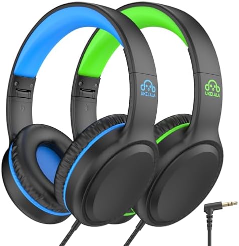 U2 Kids’ Lightweight Wired Headphones in Stylish Pink – Comfortable On-Ear Design Perfect for School, Travel, and Home | Durable, Easy-to-Use Headphones Compatible with i Pads, Tablets, and Laptops | Ideal for Young Girls and Students Seeking Engaging Audio Experience