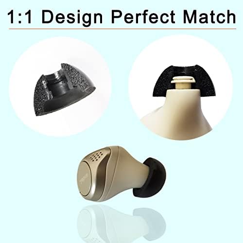 Premium Foam Eartips for Jabra Elite Series: Comfort-Focused Noise Isolation Tips for 75 t, 65 t, Elite 3, Active & 7 Pro – 3 Pairs for Optimal Fit and Enhanced Sound Quality – Ideal Replacement Accessory for Audiophiles and Casual Listeners