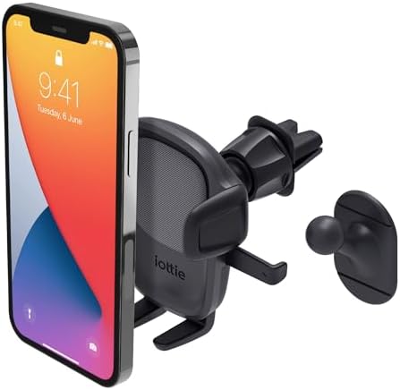 i Ottie Easy One Touch Signature CD Slot Car Phone Holder – Universal Smartphone Mount for i Phone, Google, Samsung, and More – Enhanced Stability, 360-Degree Viewing Angles, Quick One-Touch Access for Safe Driving