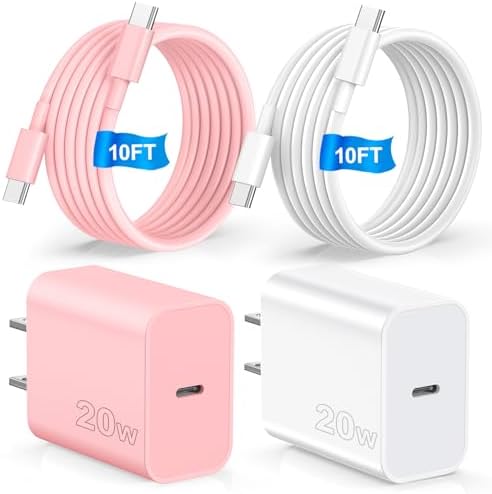 Ultimate Fast Charging Kit for i Phone 16 & Samsung Galaxy – 10 FT USB-C Charger Cable with High-Speed Type C Block – Universal Compatibility for i Phone 16/15/Plus/Pro/Pro Max & Samsung S24/S23/S22/S21 – Reliable, Durable, and Efficient Charging Solution for All Your Devices