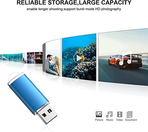 K&ZZ 5 Pack Multicolored 64 GB USB Flash Drives – High-Speed USB 2.0 Thumb Drives for Seamless Data Storage and Transfer – Ideal Portable Jump Drives for PC and Laptop Users – Vibrant and Durable Memory Stick Set for Effortless File Management