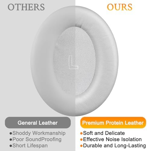 Transform Your Listening Experience with SOULWIT Replacement Earpads for Bose Quiet Comfort Wireless Headphones – Luxurious Ultra-Soft Protein Leather Cushions with Advanced High-Density Noise Cancelling Foam in Elegant Sandstone – Maximum Comfort, Superior Sound Isolation, and Effortless Installation for Extended Headphone Lifespan
