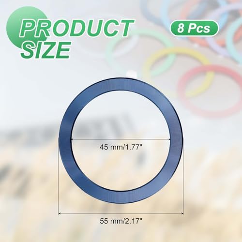 Enhance Your Wireless Charging Experience with PATIKIL 8-Piece Universal Magnetic Adapter Ring Set – Ultra-Thin Nickel-Iron Alloy Stickers for Optimal Phone Case Magnetization – Secure Your Device with Green Adhesive Rings for Car Mounts, Phone Grips, and Stands – Compatible with TPU/PC Cases, Easy Installation, Perfect for Tech-Savvy Users.