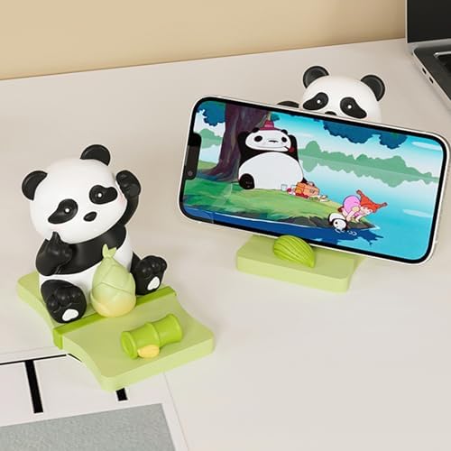 Ralcosuss Cute Panda Cell Phone Stand Smartphone Holder for Desk Resin Cartoon Animal Desk Accessories – Enhanced Compatibility and Speed