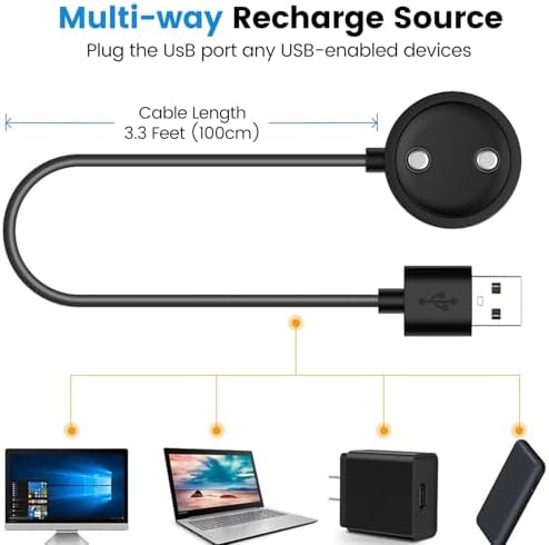 Replacement USB Charging Dock for SUUNTO 9 Peak Pro, Vertical, Race & Ocean Watches – 3.3 FT Enhanced Speed Cable for Ultimate Compatibility and Performance – Essential Smartwatch Accessory for Active Lifestyles