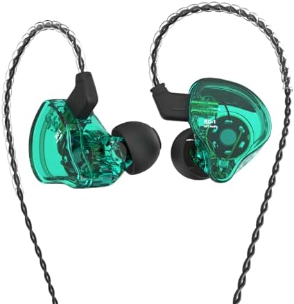 KZ ZSN PRO X Dual Driver Earbuds – Hi-Fi Stereo Headphones with Balanced Armature & Dynamic Driver, Ergonomic Comfort for Optimal Listening, Detachable Cable & Built-In Microphone, Perfect for Audiophiles & Everyday Use – Golden Finish