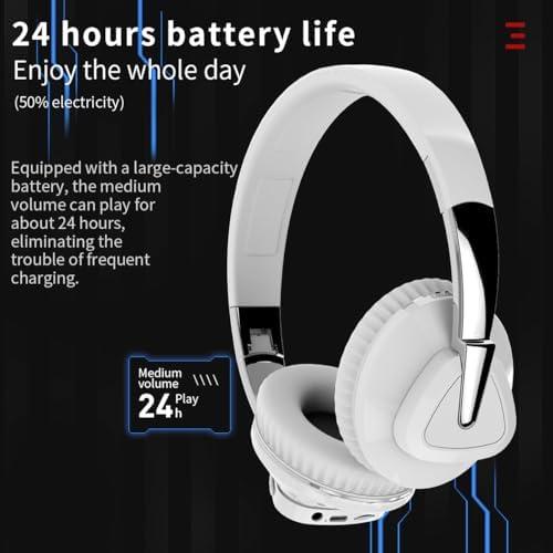 Revolutionary Wireless Bluetooth Over-Ear Headphones – V5.0 for Exceptional Lossless Audio, Ergonomic Comfort, 24-Hour Playtime, and HD Microphone for Clear Calls – Perfect for Gym, Gaming, and Mobile Use – Unmatched Sound Experience for Active Lifestyles