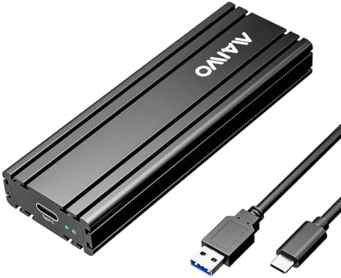 Transform Your M.2 SSD into a High-Speed External Drive with the MAIWO USB 3.2 Gen1 Type-C Aluminum Enclosure – Ultimate Compatibility for B Key & B+M Key SSDs, Effortless Plug-and-Play Setup, and Superior Heat Dissipation for Optimal Performance