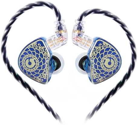 CCZ Melody Wired In-Ear Monitors with Detachable Cable – Superior Hi-Fi Bass Earbuds for Musicians and Singers, Featuring Dual-Driver Technology and Built-in Microphone, Stylish Green Finish for Stage and Studio Excellence