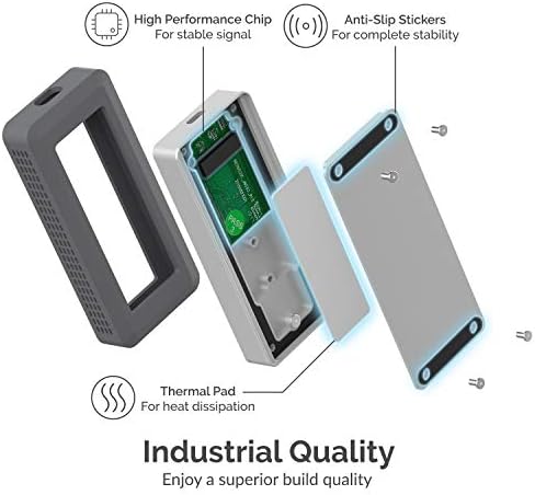 SABRENT Rocket RGB USB-C 20 Gbps M.2 SATA/NVMe SSD Enclosure – Special Edition for Maximum Speed and Versatile Compatibility – Elevate Your Data Transfer Experience with Stunning RGB Design and Durable Aluminum Build