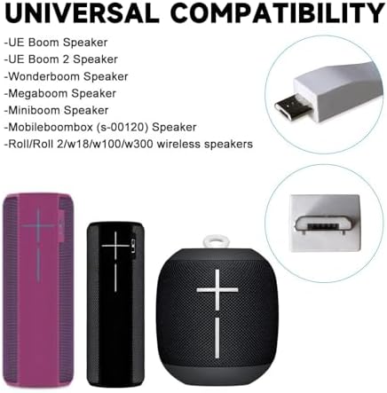 Ultimate Ears USB Fast Charger: High-Speed Power Adapter for Boom 3, MEGABOOM 3, Blast, & Wonderboom – Reliable Charging Dock with Wall Adapter for Enhanced Audio Experience and Portability