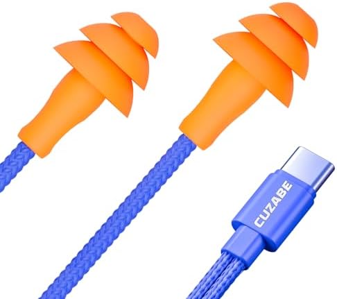 Professional Noise-Isolating USB Type C Ear Plug Headphones – Superior Sound Clarity for Construction and Motorcycle Use – Ergonomic, Sweatproof Design for All-Day Comfort in Demanding Work Environments – Ideal Noise Reduction Earbuds for Enhanced Focus and Productivity