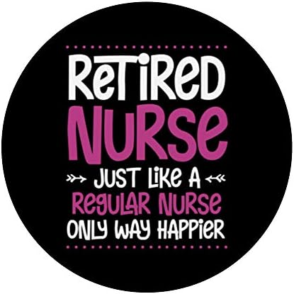 Retirement Gift Nursing Staff Stethoscope Retired Nurse PopSockets PopGrip: Swappable Grip for Phones & Tablets – Enhanced Compatibility and Speed