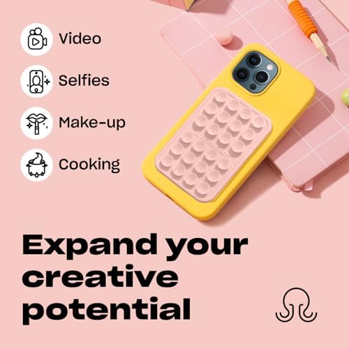 Ultimate Stability Turquoise Silicone Suction Phone Holder – Hands-Free Mount for i Phone & Android – Compact 2.6″ x 3.9″ Design – Elevate Your Selfies and Videos with Superior Grip and Versatile Functionality – Essential Content Creation Accessory for Effortless Capturing and Live Streaming