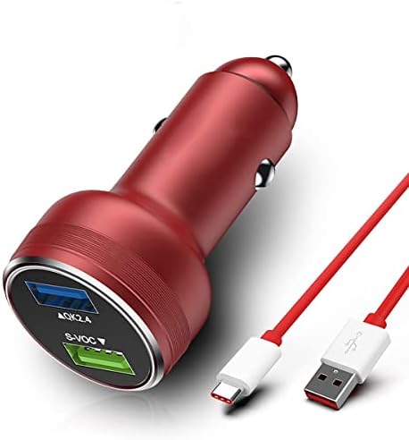 Rapid Charge 30 W/65 W Dual USB Car Charger for One Plus Devices – High-Speed Automobile Accessory for One Plus 13, 12 R, 11, 10, 9 Pro, Nord Series – Compact Design for Effortless Portability and Optimal Charging Performance – Essential Fast Charging Solution for On-the-Go Lifestyles – Premium Quality, Overheat Protection, and Versatile Compatibility for All Your One Plus Models – Keep Your Devices Powered and Ready Anywhere You Drive