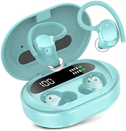 Rose Gold Bluetooth 5.3 Wireless Earbuds – Experience Premium Hi-Fi Stereo Sound with 30 Hours Playtime, Secure In-Ear Hooks for Active Lifestyles, and Dual LED Battery Indicator – Ideal for Sports, Hands-Free Calls, and Fast Type-C Charging – Upgrade Your Sound Journey Now!