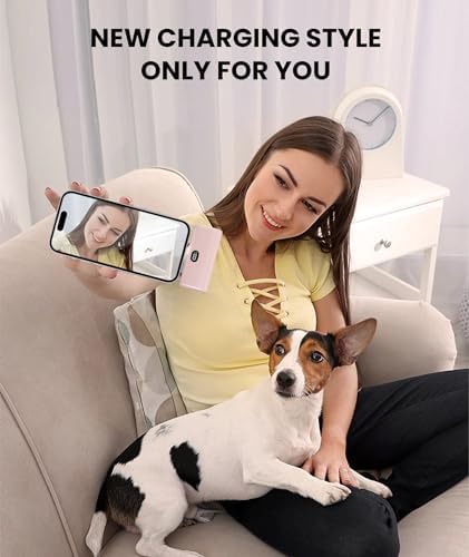 Ultra-Compact Pink 4800 m Ah Power Bank – Sleek Mini Battery Charger with 15 W Fast Charging for i Phone 14/13/12/11/8 & i Pad Air/Mini/Pro – Stylish Portable Charger for Travel & Everyday Use – Enhanced Compatibility for Air Pods Pro I/II