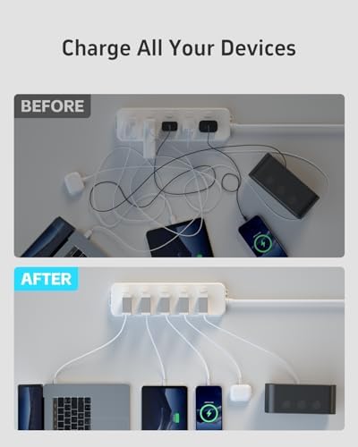 Revolutionary 40 W Fast Charging Portable USB Phone Charger Block with Retractable 31.5-inch Lightning Cable – Compact Wall Adapter with USB-C Port and Foldable Plug for i Phone 14/13/12, Perfect for Travel and Everyday Use