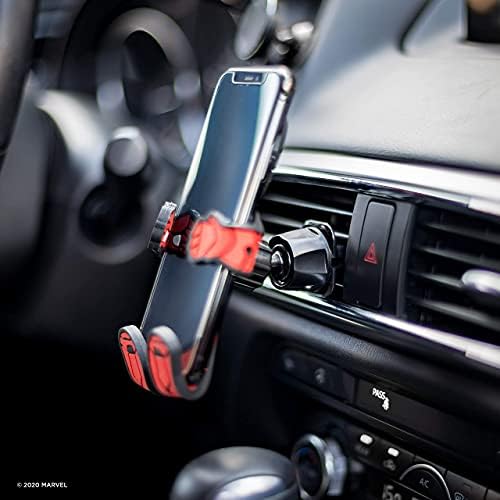 Marvel Spiderman Hug Buddy Adjustable Air Vent Smartphone Holder – Universal Car Mount for i Phone, Samsung Galaxy, LG & More – Secure & Stylish Phone Accessory for Safe Driving & Easy Navigation