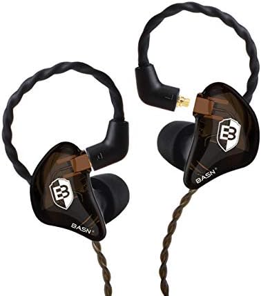 BASN Bsinger 2 nd Generation Professional In-Ear Monitor Headphones – Dual Dynamic Drivers with Detachable MMCX Cable for Superior Sound Isolation and Comfort – Noise Cancelling Earbuds for Musicians and Audiophiles in Sleek Black Finish – Enhanced Compatibility for All Devices