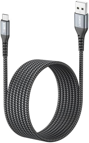 Ultra-Durable 10 FT Micro USB Cable 3-Pack – Fast 18 W Charging & Data Sync for Samsung Galaxy, Android Devices & PS4 – Premium Nylon Braided for Enhanced Flexibility & Strength – Perfect for Home & Office Use