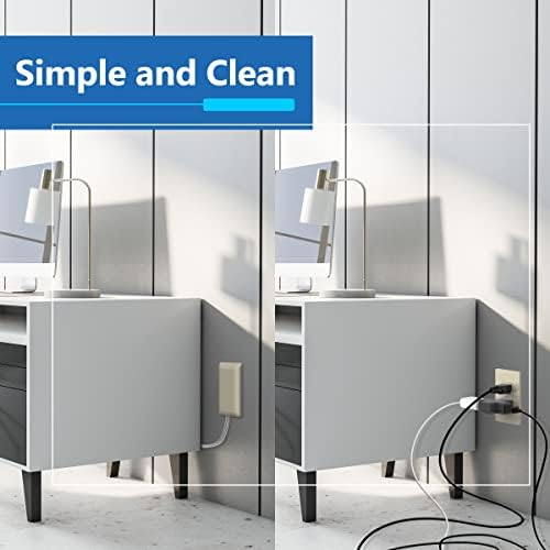 LIDER Ultra-Thin Flat-Face Outlet Extender with 3 Receptacles – Space-Saving Power Strip with 3 ft Cord, ETL-Listed for Safety, Sleek White Design for Modern Interiors – Perfect Solution for Enhanced Device Charging and Versatile Placement