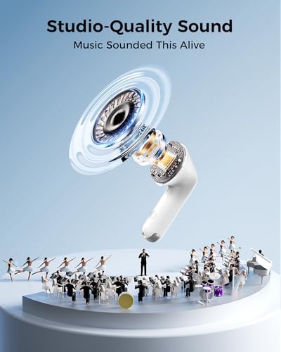 Revolutionary Bluetooth 5.4 Wireless Earbuds – Immersive Surround Sound with 48-Hour Playtime, IPX7 Waterproof for Ultimate Sports Performance, Tap-Control for Effortless Use, LED Display Charging Case – Perfectly Compatible with i Phone & Android Devices