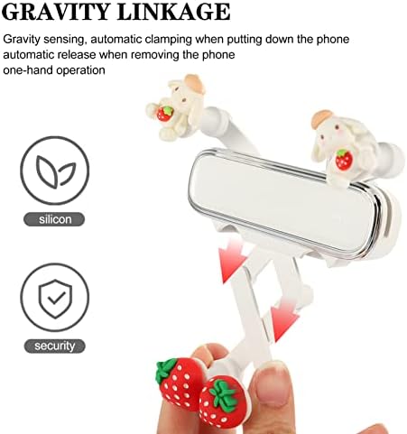 Charming Rabbit-Themed Air Vent Phone Holder for Vehicles – Universal Silicone Phone Cradle with Enhanced Magnetic Grip for Optimal Security – Perfect for Hands-Free Navigation and Stylish Interior Decor