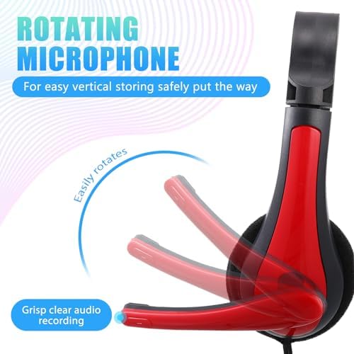 Yunsailing 20 Pack Classroom Headphones with Built-in Microphone – Premium On-Ear Wired Student Earphones for Superior Sound Quality and Seamless Compatibility with Computers, Laptops, and Mobile Devices – Perfect for Educational Settings and Professional Environments (White)