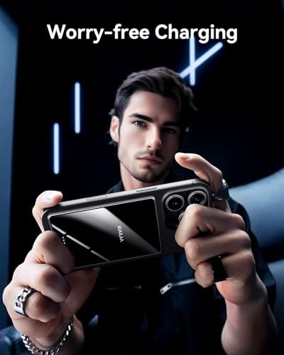 Ultra-Slim 5000 m Ah Mag Safe Power Bank – Effortlessly Charge Your i Phone 16/15/14/13/12 Series with Lightweight Magnetic Wireless Charger – Fast 20 W USB-C & 7.5 W Wireless Charging – Safe, Stylish, and Perfect Travel Companion for On-the-Go Power Solutions