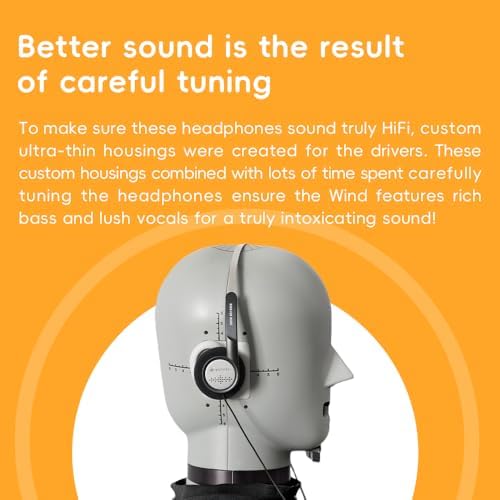 Fii O Snowsky Wind 3.5 mm On-Ear Headphones: Unmatched High-Fidelity Sound with Integrated Microphone for Gaming and Recording – Ultra-Lightweight Comfort, Superior Device Compatibility, and Elegant Black Design for Audiophiles and Casual Users